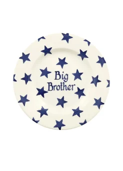 Personalised Blue Star Medium Dinner Plate, 8.5 Inch