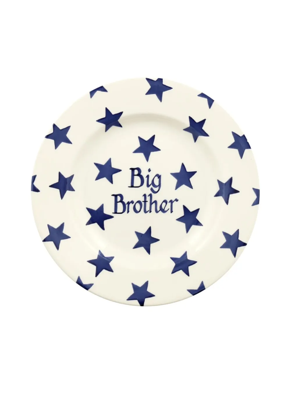 Personalised Blue Star Medium Dinner Plate, 8.5 Inch