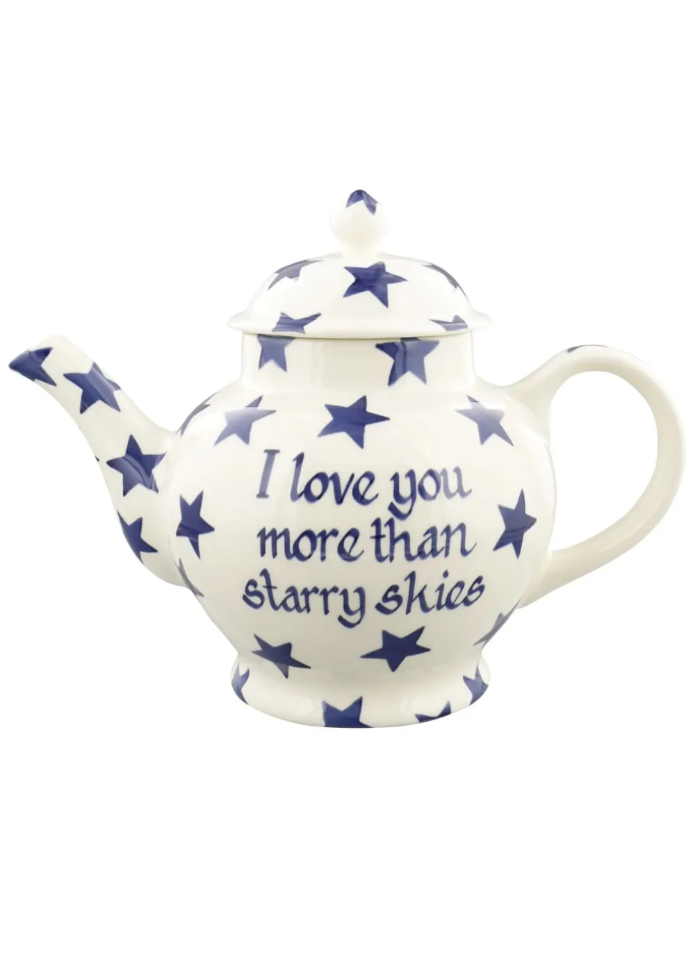 Personalised Blue Star 4 Mug Teapot