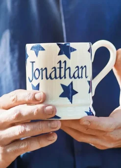Personalised Blue Star 1/2 Pint Mug