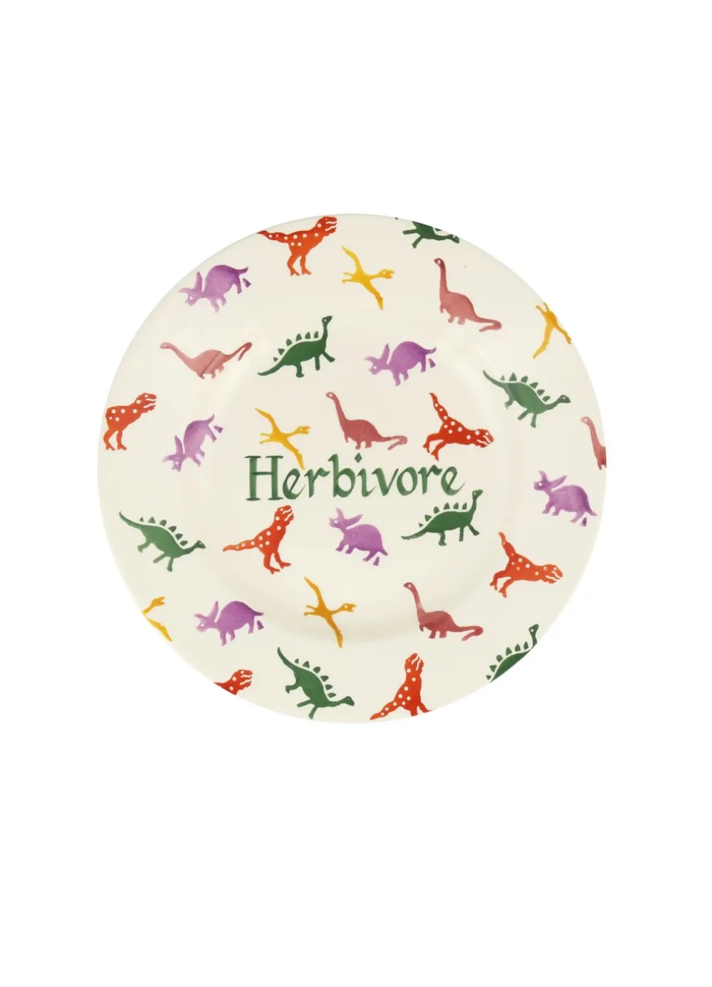 Personalised Dinosaur Medium Dinner Plate, 8.5 Inch