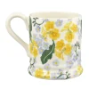Personalised Forget Me Not & Primrose 1/2 Pint Mug
