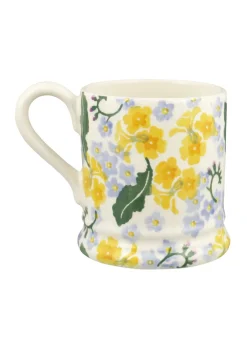 Personalised Forget Me Not & Primrose 1/2 Pint Mug
