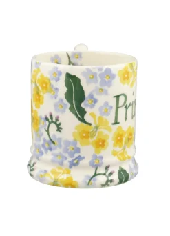 Personalised Forget Me Not & Primrose 1/2 Pint Mug