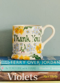 Personalised Forget Me Not & Primrose 1/2 Pint Mug