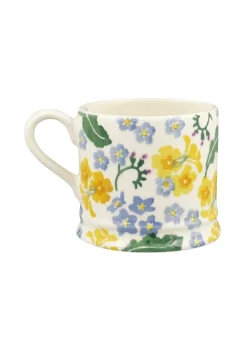 Personalised Forget Me Not & Primrose Small Mug