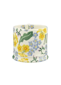 Personalised Forget Me Not & Primrose Small Mug
