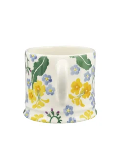 Personalised Forget Me Not & Primrose Small Mug