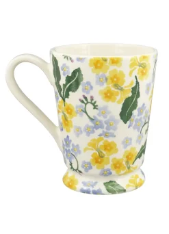 Personalised Forget Me Not & Primrose Cocoa Mug