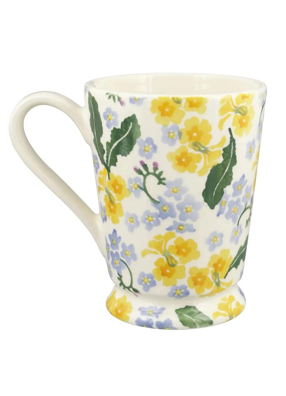 Personalised Forget Me Not & Primrose Cocoa Mug