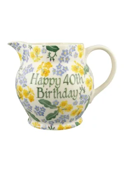 Personalised Forget Me Not & Primrose 3 Pint Jug