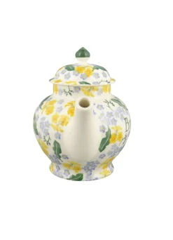 Personalised Forget Me Not & Primrose 4 Mug Teapot
