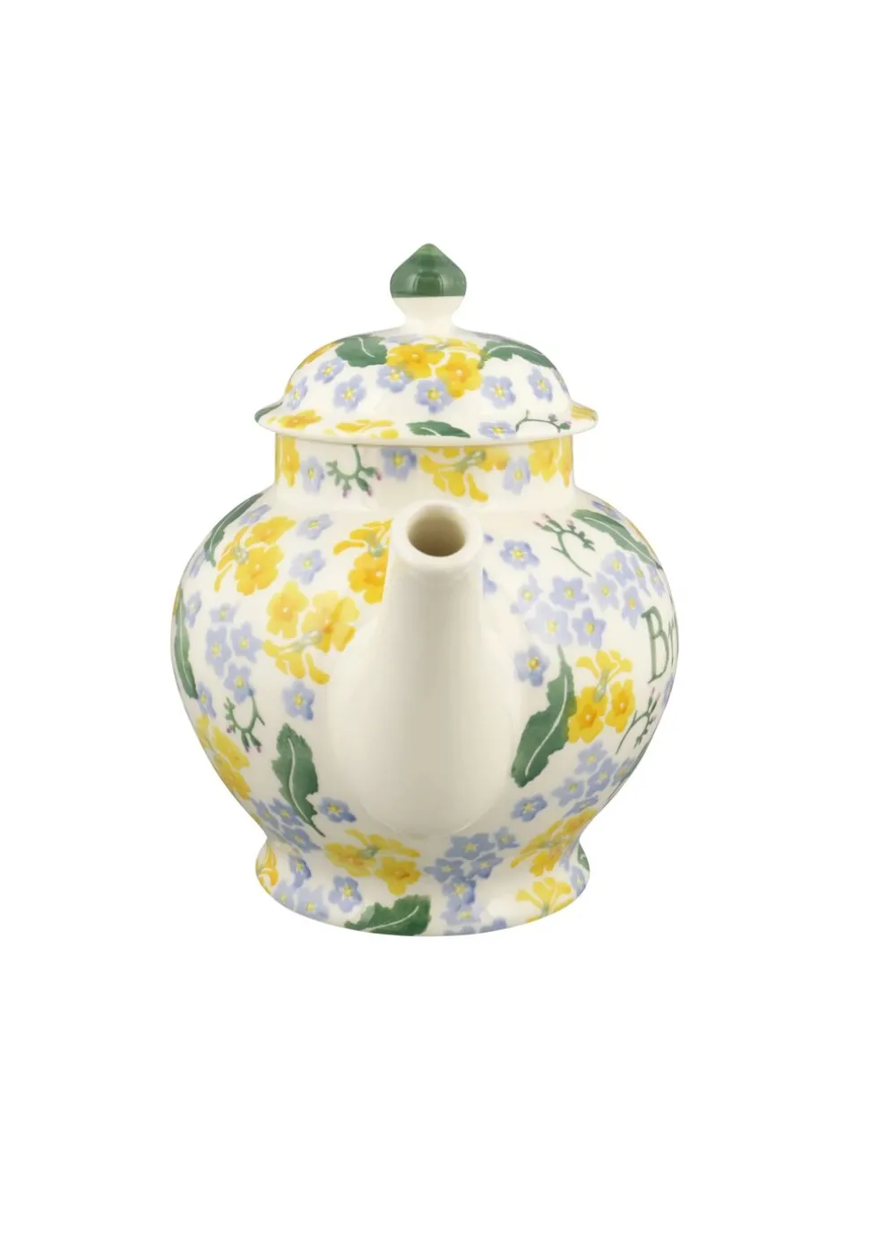 Personalised Forget Me Not & Primrose 4 Mug Teapot