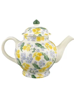 Personalised Forget Me Not & Primrose 4 Mug Teapot