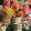 Personalised Forget Me Not & Primrose Medium Vase