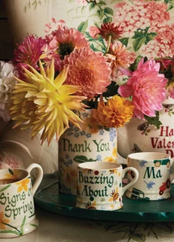 Personalised Forget Me Not & Primrose Medium Vase