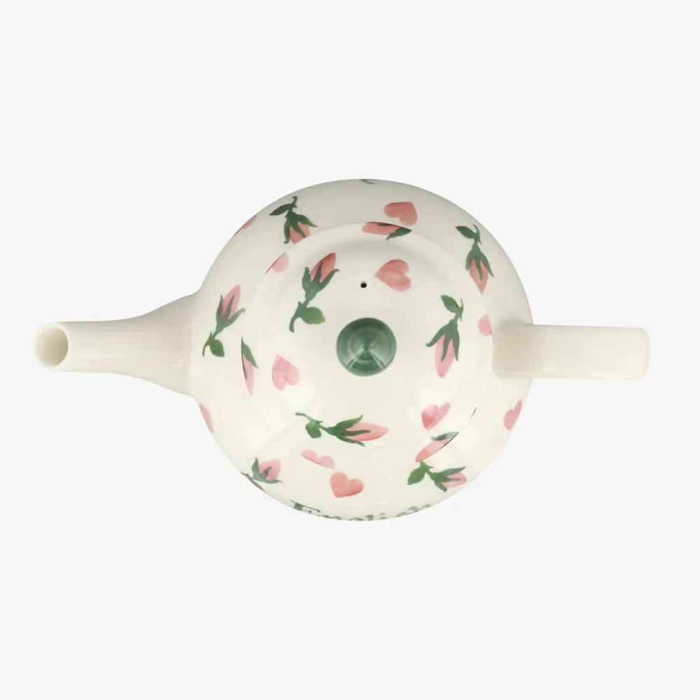 Personalised Little Rose Bud 4 Mug Teapot