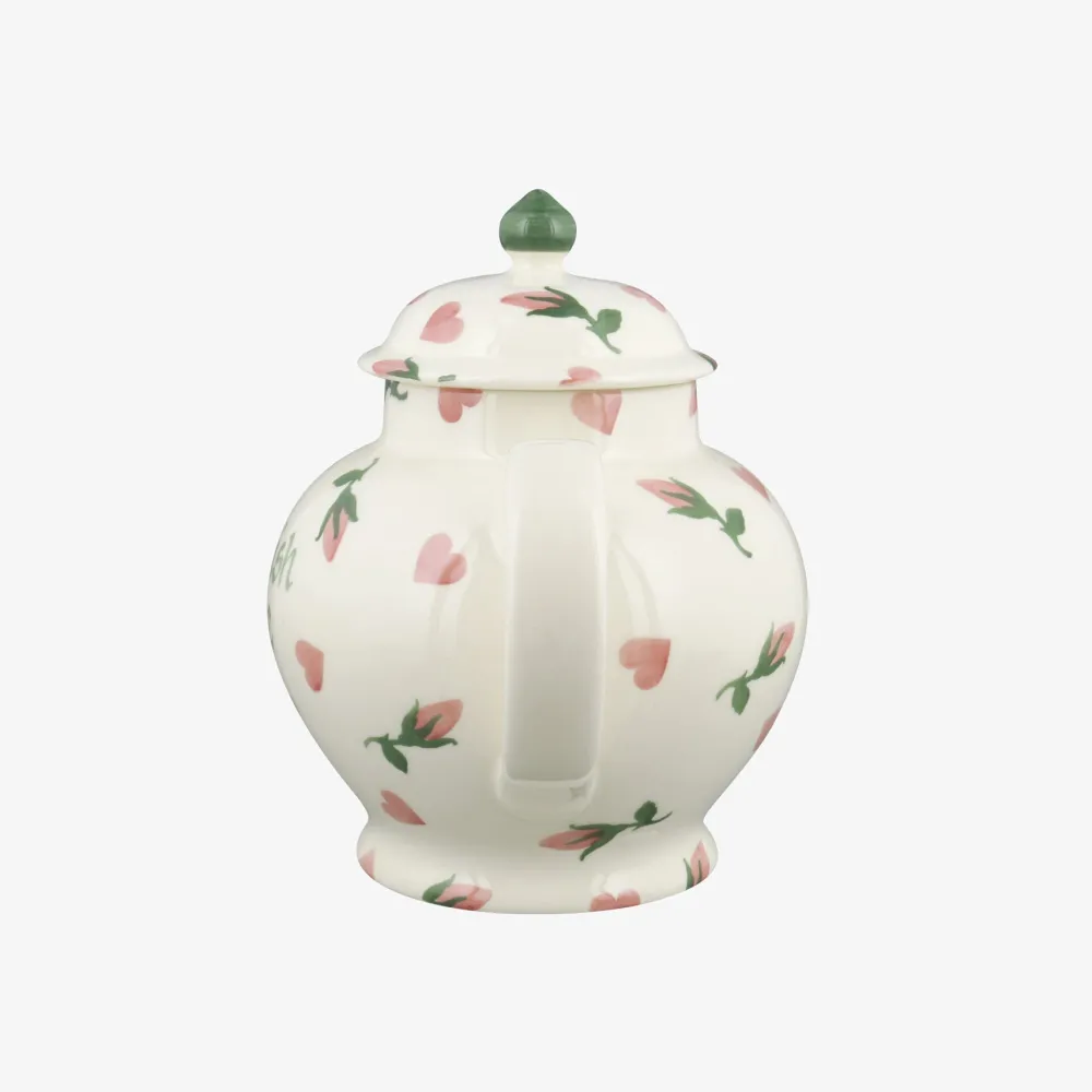 Personalised Little Rose Bud 4 Mug Teapot