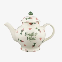 Personalised Little Rose Bud 4 Mug Teapot