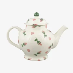 Personalised Little Rose Bud 4 Mug Teapot
