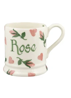 Personalised Little Rose Bud 1/2 Pint Mug