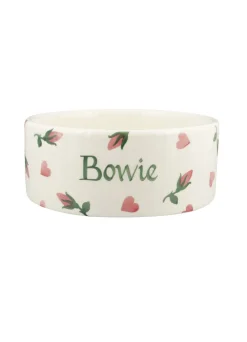 Personalised Little Rose Bud Large Pet Bowl