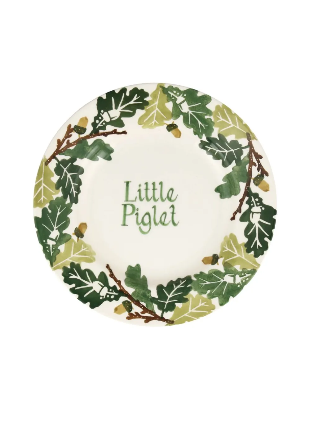 Personalised Oak Medium Dinner Plate, 8.5 Inch