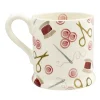 Personalised Pink Crafting 1/2 Pint Mug