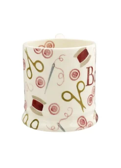 Personalised Pink Crafting 1/2 Pint Mug