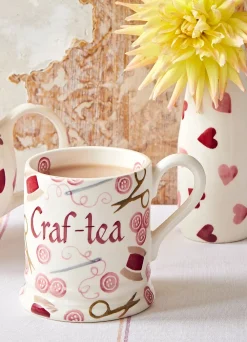 Personalised Pink Crafting 1/2 Pint Mug
