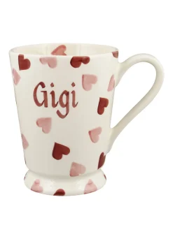 Personalised Pink Hearts Cocoa Mug