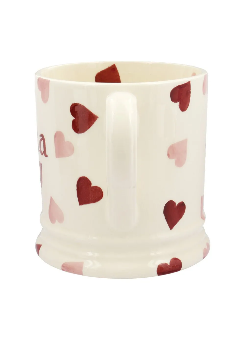 Personalised Pink Hearts Large Mug