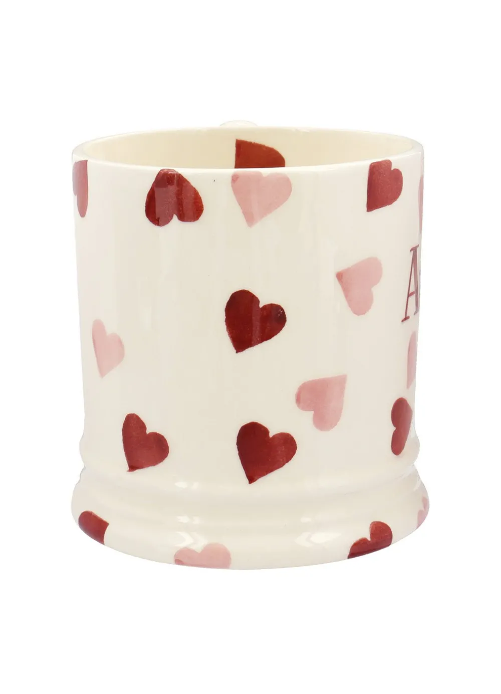 Personalised Pink Hearts Large Mug