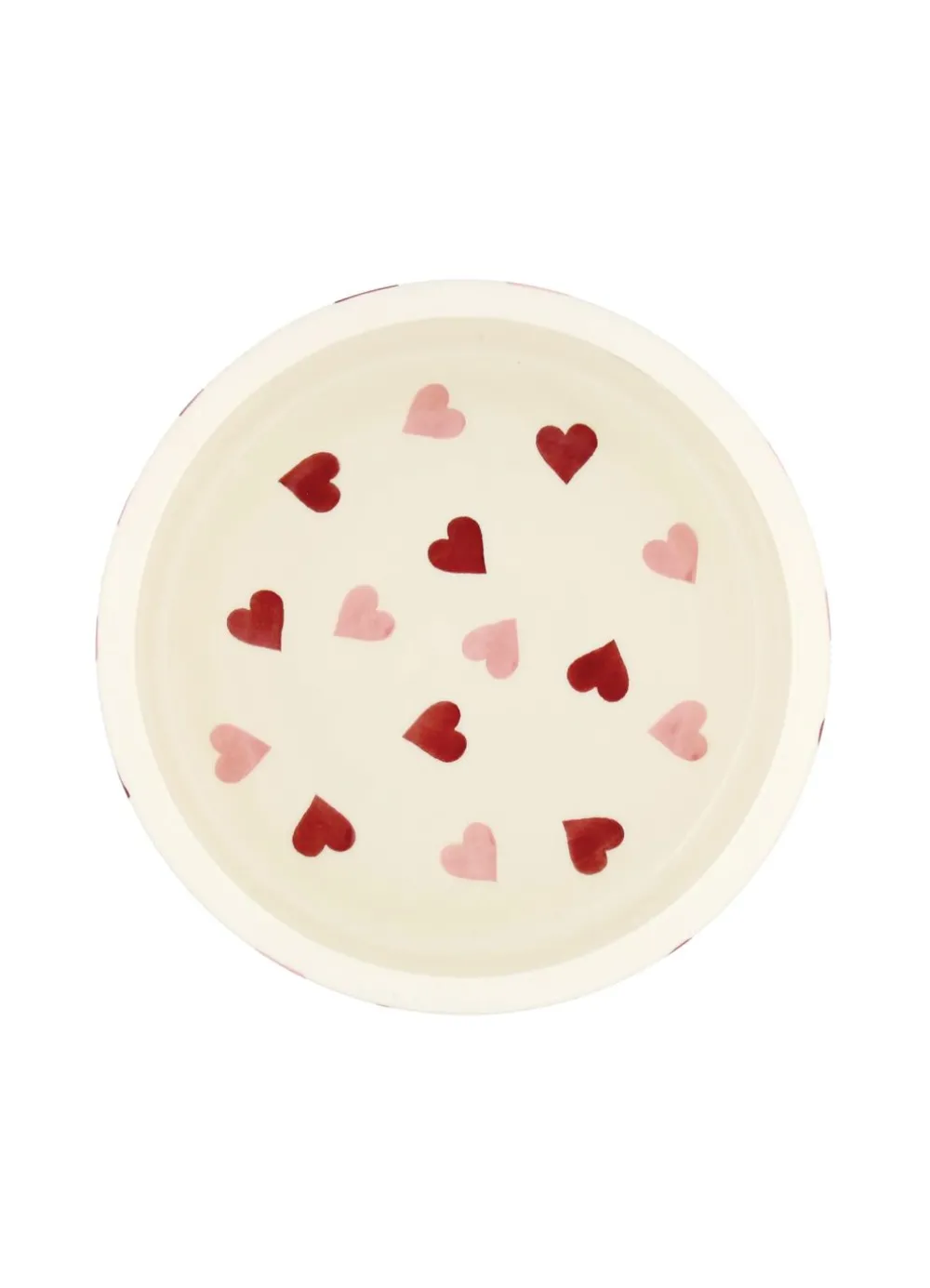 Personalised Pink Hearts Large Pet Bowl