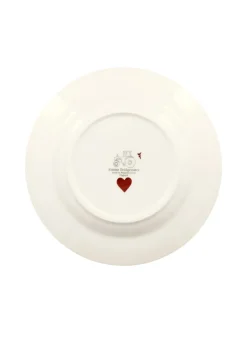 Personalised Pink Hearts Medium Dinner Plate, 8.5 Inch