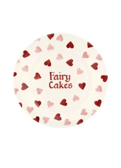 Personalised Pink Hearts Medium Dinner Plate, 8.5 Inch