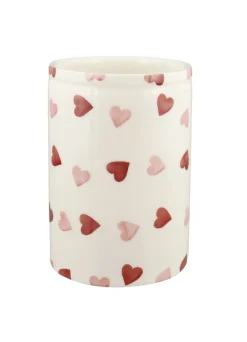 Personalised Pink Hearts Medium Vase
