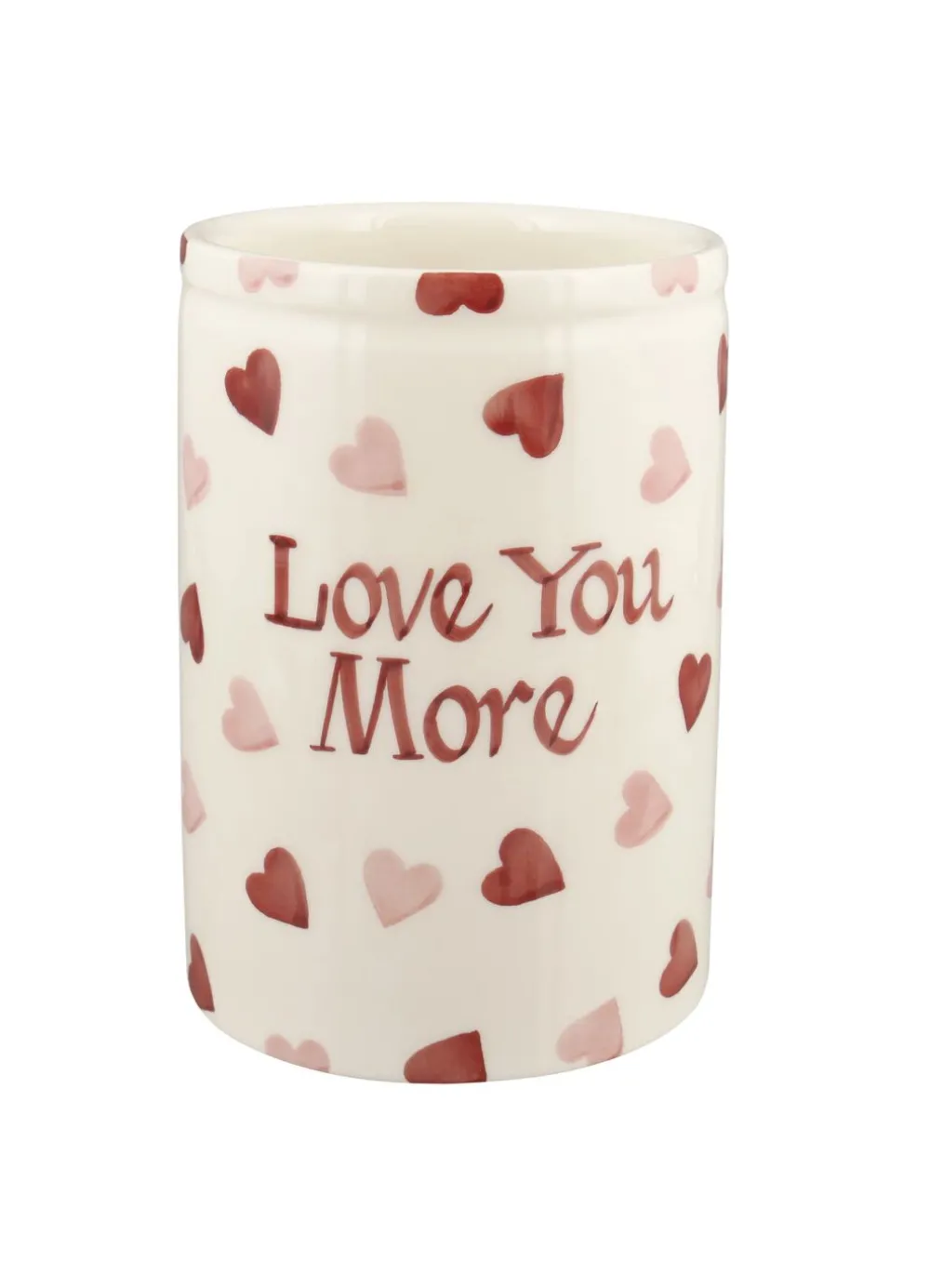 Personalised Pink Hearts Medium Vase