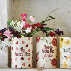 Personalised Pink Hearts Medium Vase