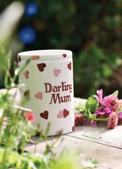 Personalised Pink Hearts Medium Vase