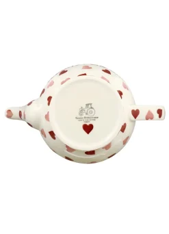 Personalised Pink Hearts 4 Mug Teapot