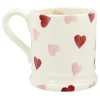 Personalised Pink Hearts 1/2 Pint Mug