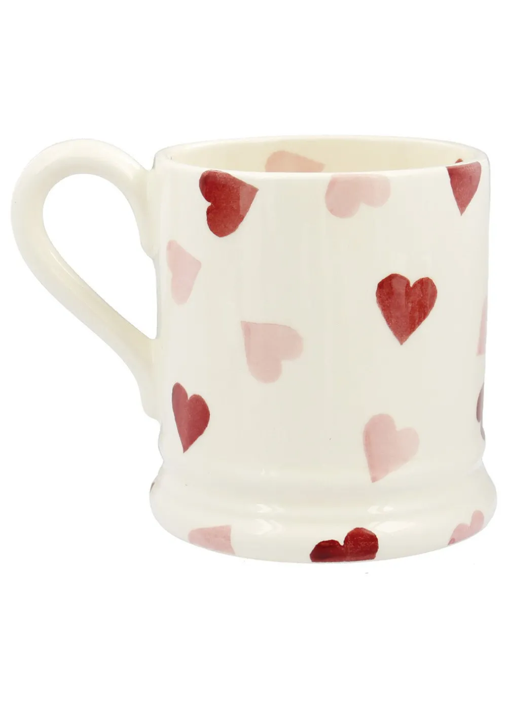 Personalised Pink Hearts 1/2 Pint Mug