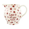 Personalised Pink Hearts 3 Pint Jug