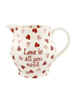 Personalised Pink Hearts 3 Pint Jug