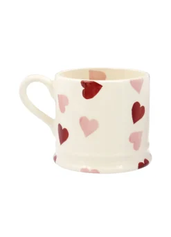 Personalised Pink Hearts Small Mug