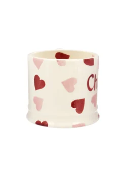 Personalised Pink Hearts Small Mug