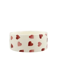 Personalised Pink Hearts Small Pet Bowl