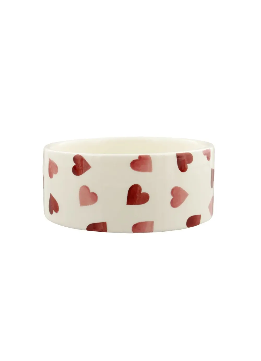 Personalised Pink Hearts Small Pet Bowl