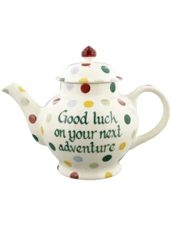 Personalised Polka Dot 4 Mug Teapot